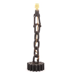 Modernist table lamp &quot; chain links &quot;, 1950s / rustic, brut, castle, modern, country