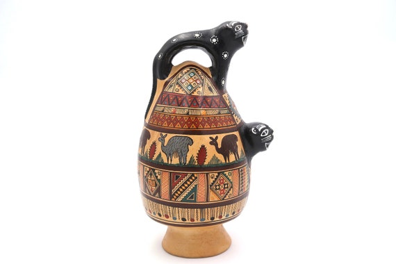 Peruvian Terracotta Jar, Pottery From Cusco, Peru, 1980s / Pitcher