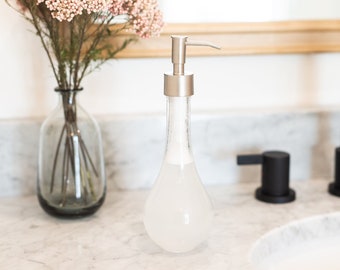 Raindrop Glass Soap Dispenser