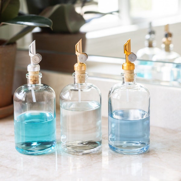 Mouthwash Dispenser | Self Pour Spout Apothecary Glass Dispenser