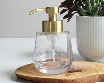 Foaming Soap Dispenser | Bõl Gold Glass Foam Soap Dispenser