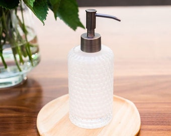 Premium Glass Soap Dispensers | Milk + Honey Inspired Design for Luxurious Bathrooms