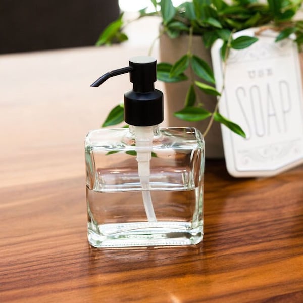 Little Urban Square Shaped Recycled Glass Soap Dispenser