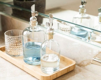Mouthwash Dispenser | Self Pour Spout Apothecary Glass Dispenser