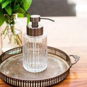 Flora Fluted Foaming Glass Soap Dispenser