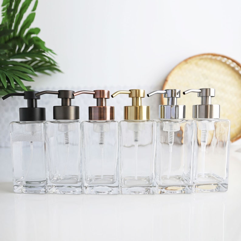 Foam Soap Dispensers Square Glass Foaming Soap Dispenser Etsy