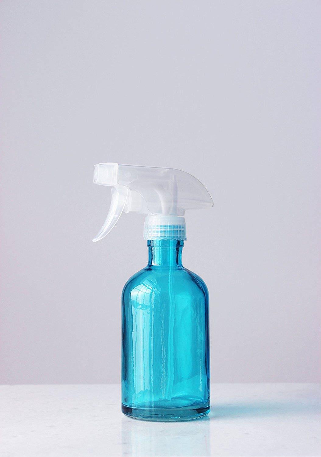 Beach Blue Glass Spray Bottle with Clear Spray Nozzle