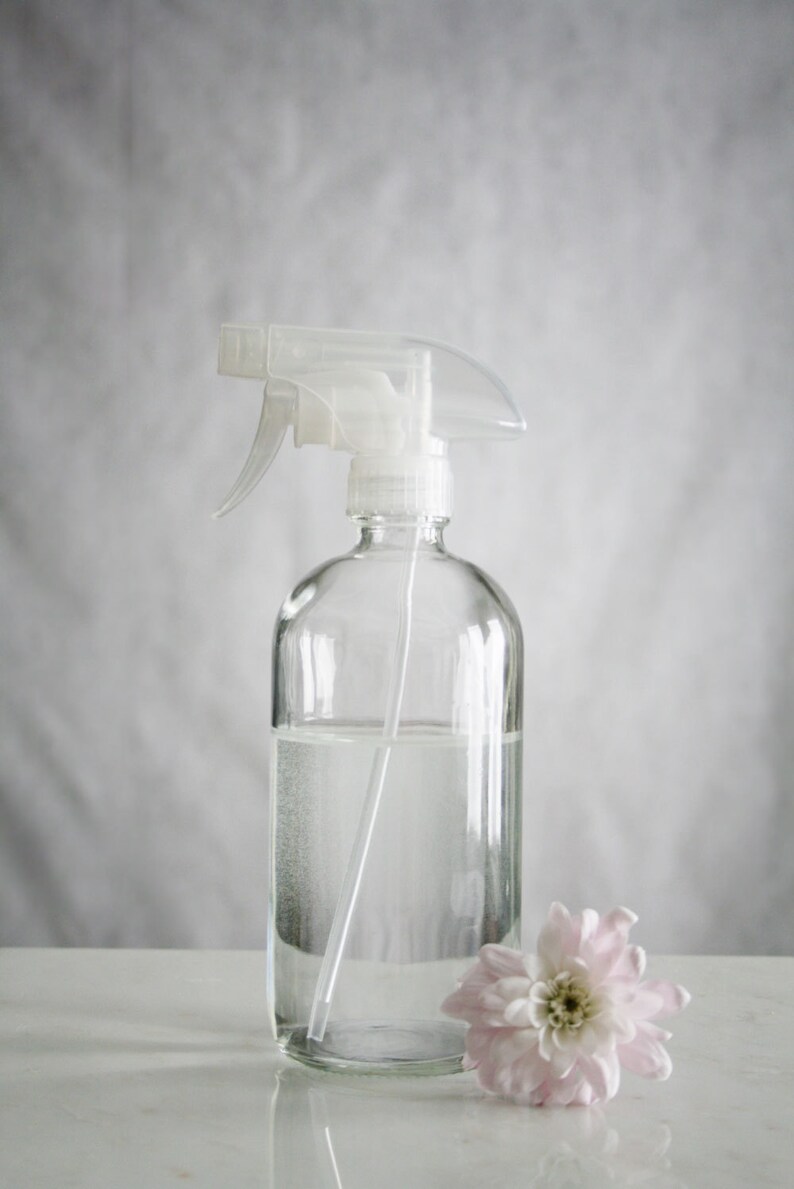 Clear Glass Spray Bottle with Clear Spray Nozzle Etsy