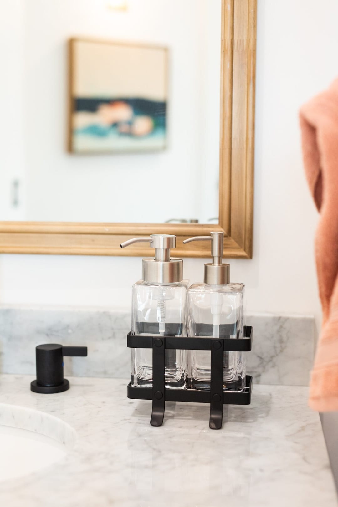 Modern Foaming and Nonfoaming Soap Dispenser Set With Stylish Black