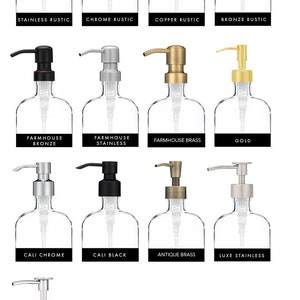 Just Soap Pumps -  Metal Custom Colors