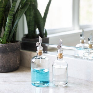 Mouthwash Dispenser | Self Pour Spout Apothecary Glass Dispenser image 7