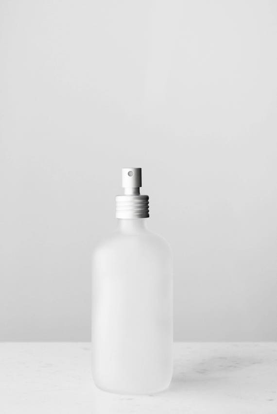 Download Small Frosted Glass Spray Bottle With Aluminum Mist Sprayer Etsy