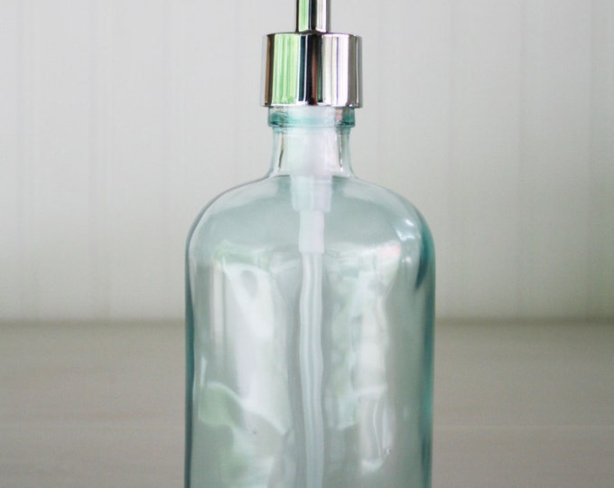 Recycled Glass Soap Dispenser Beach Sea Glass Baby Blue Etsy