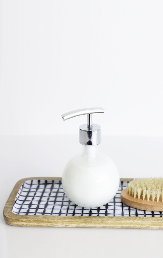 Moon Round Recycled Glass Soap Dispensers Clear Etsy