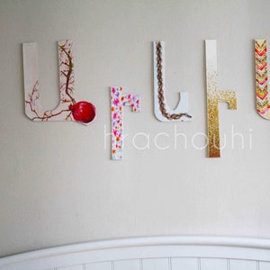 Custom Wall Name Letters nursery children's name kid's room letters armenian name unique room letters foreign language letters child bedroom image 7