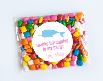 Narwhal Stickers, Narwhal Theme, First Birthday, Birthday Labels, Arctic Theme, Narwhal Favors, Blue Narwhal, Birthday Stickers, Party