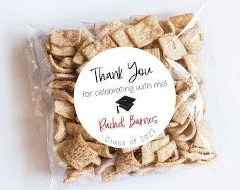 Thank You Graduation Stickers, Class of 2022, Cookie Stickers, Favor Labels, Thank You Stickers, Graduation Theme, Grad Party, Custom