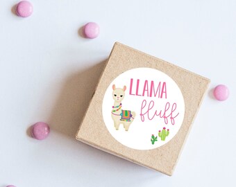 Llama Fluff Stickers, Whole Llama Fun, Llama Theme, First Birthday, Llama Birthday, Birthday Labels, Llama Favors, Cactus Stickers