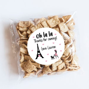 Autocollants du thème de Paris, Anniversaire de Paris, Tea Time, Thème Français, Fête de départ, Anniversaire de caniche, Fête de Paris, Baby Shower de Paris, Caniche