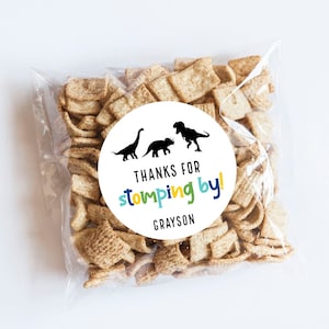 Dinosaurier Silhouette Sticker, Erster Geburtstag, Dino Thema, Thank You Sticker, Dinosaurier Geburtstag, Dinosaurier Gastliebe, Moderne Dinos, Gastschild