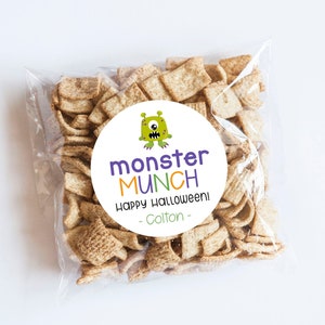 Monster Munch Aufkleber, erster Geburtstag, Kürbis Geburtstag, Monster Munch Thema, Herbst Geburtstag, kleiner Kürbis ist einer, Party, Halloween