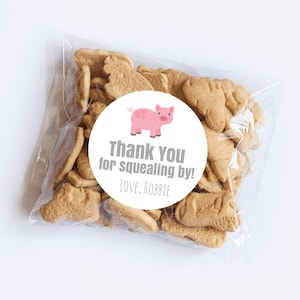 Pig Thank You Stickers, Pig Theme, Farm Animals, Barn Theme, Farm Birthday, Pig Tags, Pig Favors,First Birthday, Pig Party, Farm Stickers