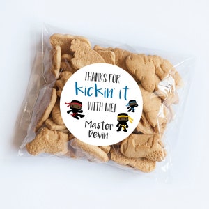 Ninja Thema Stickers, Afro-Amerikaans, Ninja Verjaardag, Ninja Thema, Master Ninja, Jongen Verjaardag, Bedankt, Ninja Party, Warrior