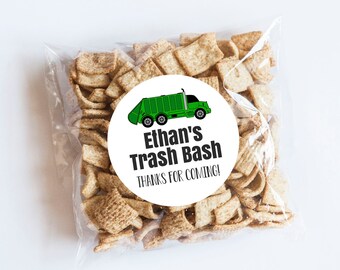 Trash Bash Stickers, Garbage Truck, Garbage Theme, First Birthday, Truck Party, Vehicles, Transportation Theme, Garbage Truck Party