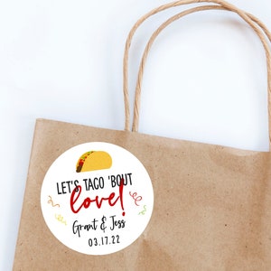 Stickers Taco Love, Stickers Mariage, Thème Fiesta, Tags, Stickers De Merci, Fête Tacos, Premier Anniversaire, Fiesta Birthday