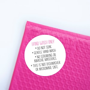 Hand Wash Stickers, Packaging, Shop Labels, Care Tags, Hand Wash Only, Instruction Labels, Care Labels, Jar Labels, Tee Shirt Instruction