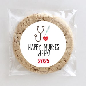 Pegatinas de la Semana de la Enfermería, 2025, Regalos, Pegatinas médicas, Pegatinas de agradecimiento, Etiquetas con forma de corazón, Agradecimiento a la enfermera, Tema de la enfermera, Pegatinas de hospital