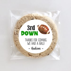3rd Down Football Stickers, Sports Theme, Birthday Favors, Sports Favors, Football Party, Football Favors, Party Stickers, Treats, Tags