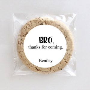 Bro Danke Aufkleber, Teenager Geburtstag, Teenager, Bro Danksagungen, individuell, einfach, Gastgeschenke, Leckerli Tags, Cookie Favor Tag, Etiketten, schlicht