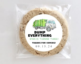 Dump Everything Garbage Truck Stickers, 1st Birthday, Trash Truck Theme, First Birthday, Vehicles, Garbage Truck Favors, Treat Favors