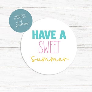 Tener unas dulces pegatinas de verano, fin de año, tema escolar, pegatinas escolares, favores escolares, verano, favores del último día, golosinas escolares, celebrar