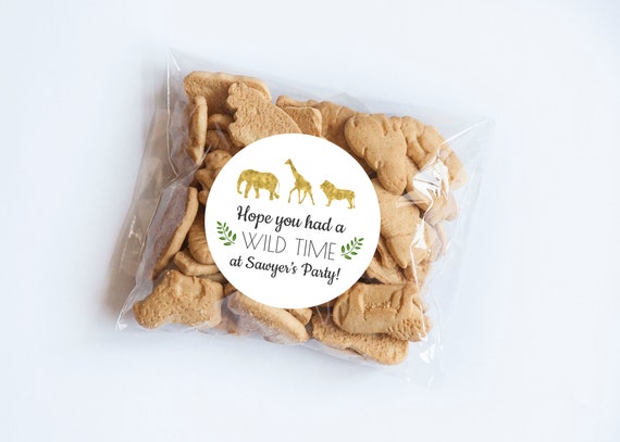 Wild Time Safari Stickers, Wild One, Safari Animals Theme, Wild One Party, Party Animal, Zoo Animal Tag, Party Favors, Wild Animals Il_570xn