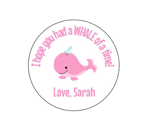 20 Pink Whale Birthday Stickers First Birthday Whale Theme Whale 20 Pink Whale Birthday Stickers First Birthday Whale Theme Whale