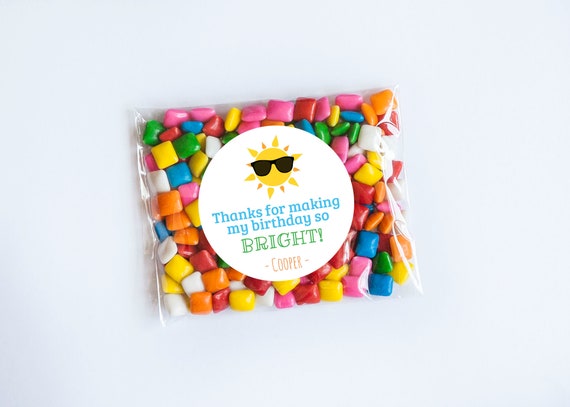 Sun with Sunglasses Stickers, Thanks for Coming, Summer Birthday, Sunshine, Bright Sun, Gift Tags, Sun Favors, Pool Party, Summer, Favors Il_570xn