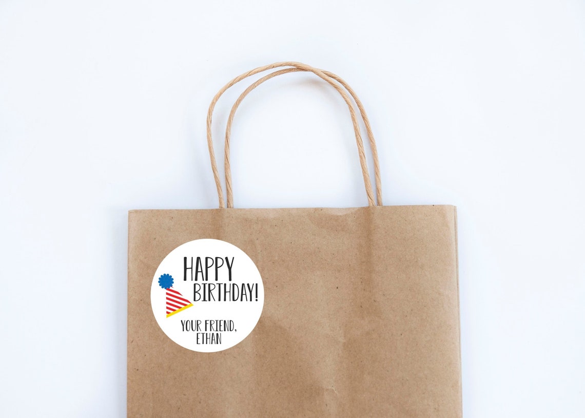 Gift Bag Stickers Birthday Stickers Labels Sack Stickers Etsy