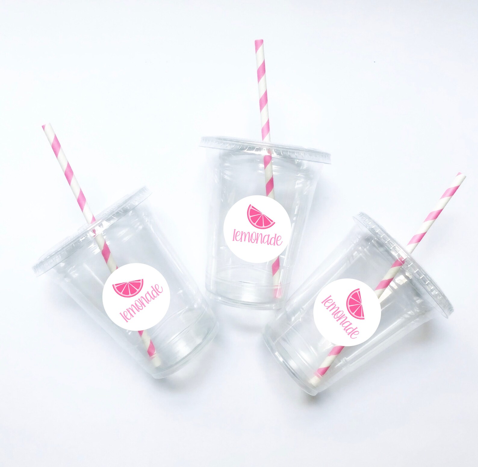 Pink Lemonade Party Cups Drinking Cups First Birthday Etsy