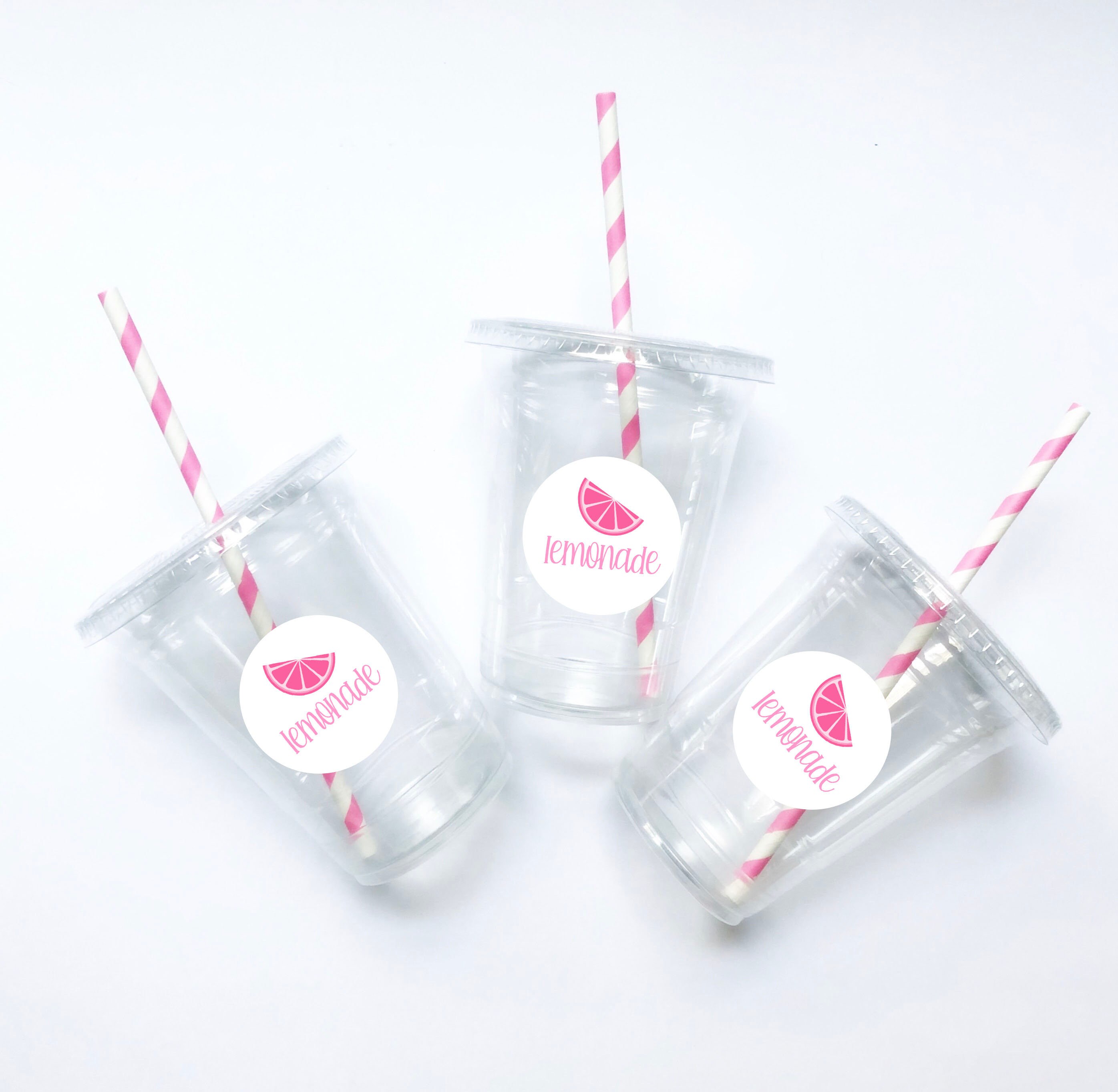 Pink Lemonade Party Cups Drinking Cups First Birthday Etsy