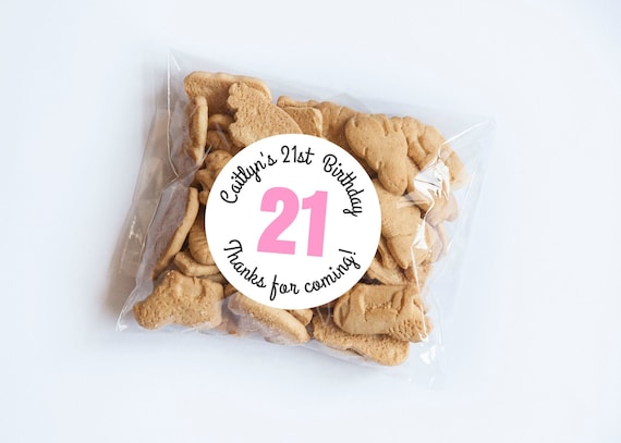 21st Birthday Stickers, Pink and Black Theme, 21th Birthday, Girl Birthday, Thanks for Coming, Envelope Seals, 21st Birthday Party, Favors Il_570xn