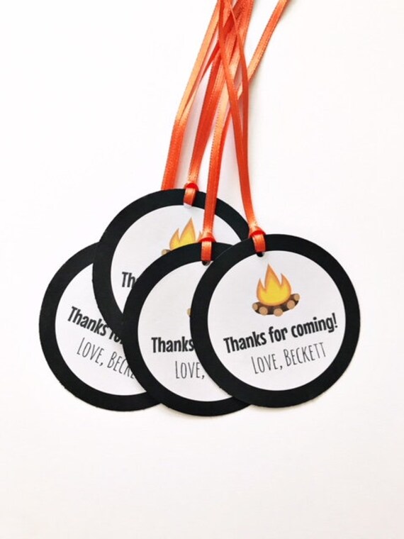 20 Camping Gift Tags Campfire Theme Camping Birthday Party Etsy - camping 1 theme roblox