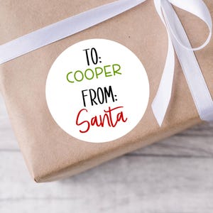 Van en naar stickers, Kerstman, Kerstlabels, Cadeauverpakking, Kerstkaartjes, Kerstcadeaus, Feestdagenkaartjes, Kerstfeest