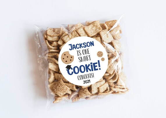 One Smart Cookie Grad Stickers, Congrats, 2021, Cookie Stickers, Graduation Party, School Graduation, Personalized, Sweets, Cookie Favors Il_570xn