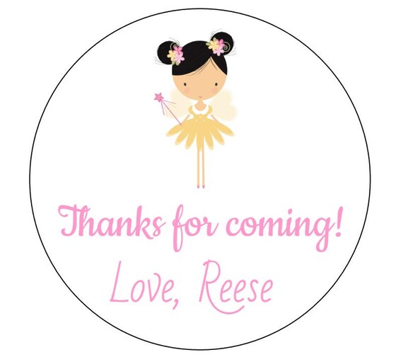12 Yellow Fairy Stickers, Garden Fairy, Princess Theme, First Birthday, Garden Princess, Fairy Labels, Fairy Theme, Wand, Garden Party Il_570xn