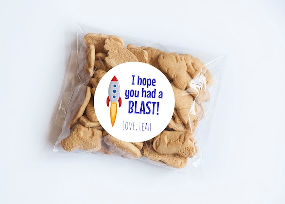 Rocket Stickers, Space Stickers, Outerspace Birthday, Rockets, Goodie Bag Labels, Birthday Labels, Had a Blast, Rocket Theme, Party Il_570xn