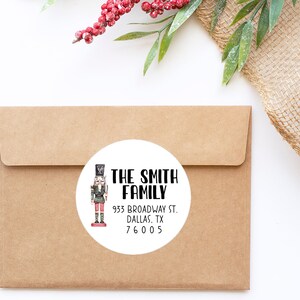 Etiquetas de Endereço Adesivos Quebra-Nozes de Natal, Adesivos de Natal, Embalagem, Adesivos Personalizados, Etiqueta de Natal, Cartões de Natal, Vintage