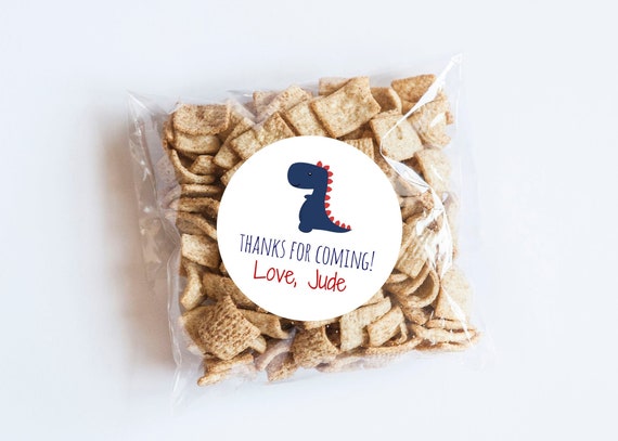 Navy Dinosaur Stickers, Dinosaur Labels, Dinosaur Theme, First Birthday, Dinosaur Party, Dinosaur Birthday, Dino Favors, Thank You Tags Il_570xn