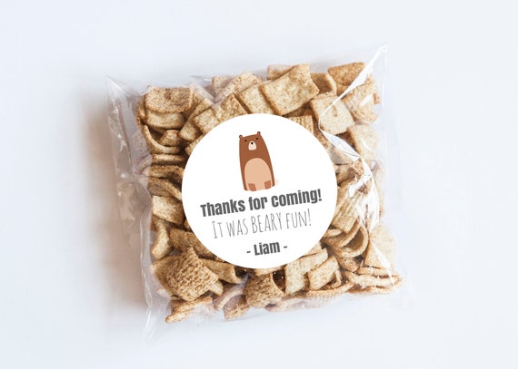 Brown Bear Stickers, Bear Stickers, Woodland Birthday, Lumberjack Birthday, Bear Theme, First Birthday, Lumberjack Favors, Animal Party Il_570xn